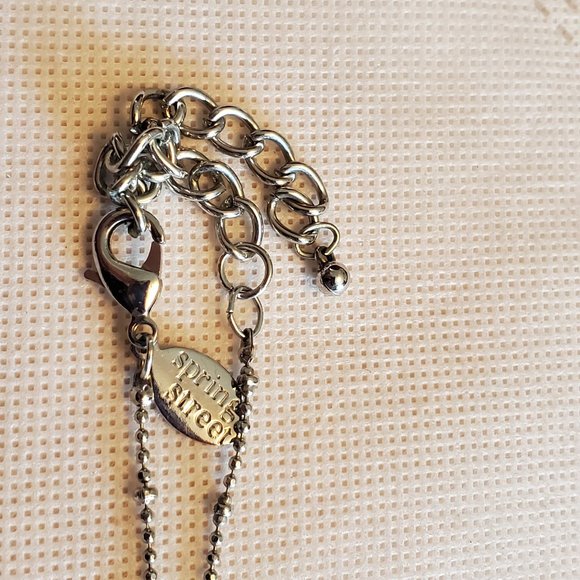 18" Silver Tone Tassel Beaded Pendant Necklace - Picture 3 of 4